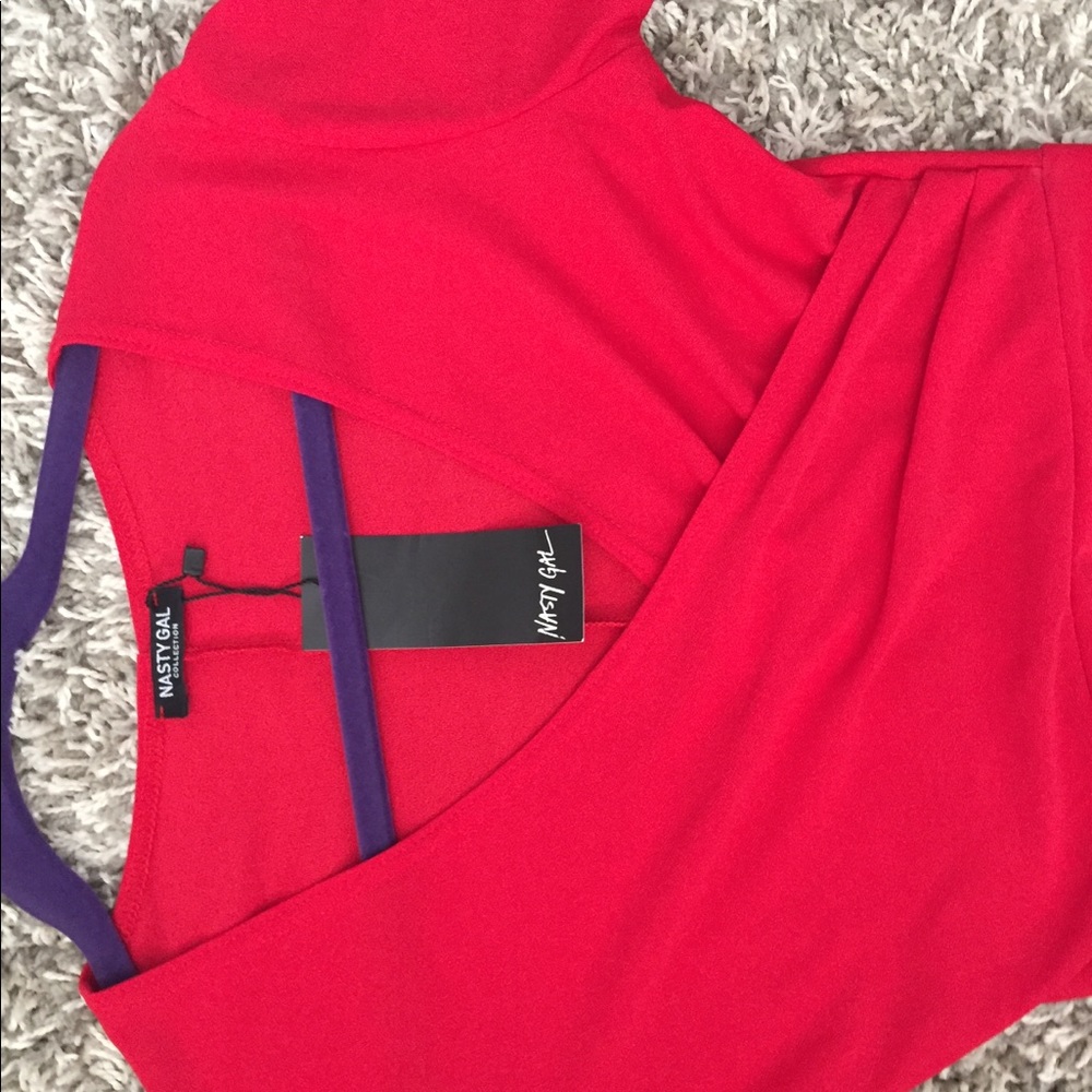 Nasty Red Wrap Top